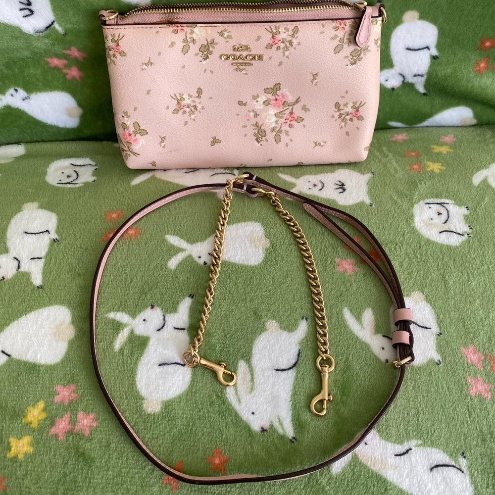Coach Pink Floral Crossbody Bag - Picture 7 of 8